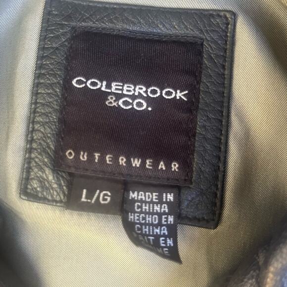 Vtg Double Breasted Classic Minimalist Capsule Soft Leather Coat Womens Size L - Picture 6 of 8